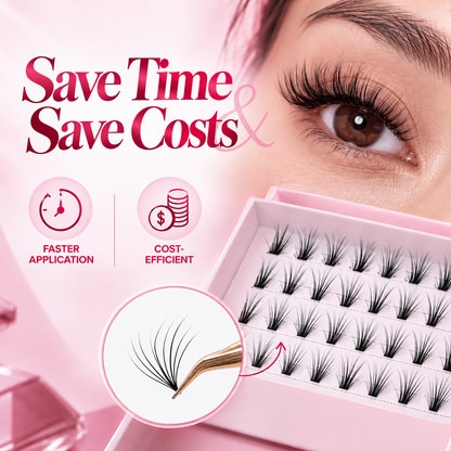 3D-8D Ultra-speed Promade fans 500 FANS Promade Natural Fans Eyelashes Extensions