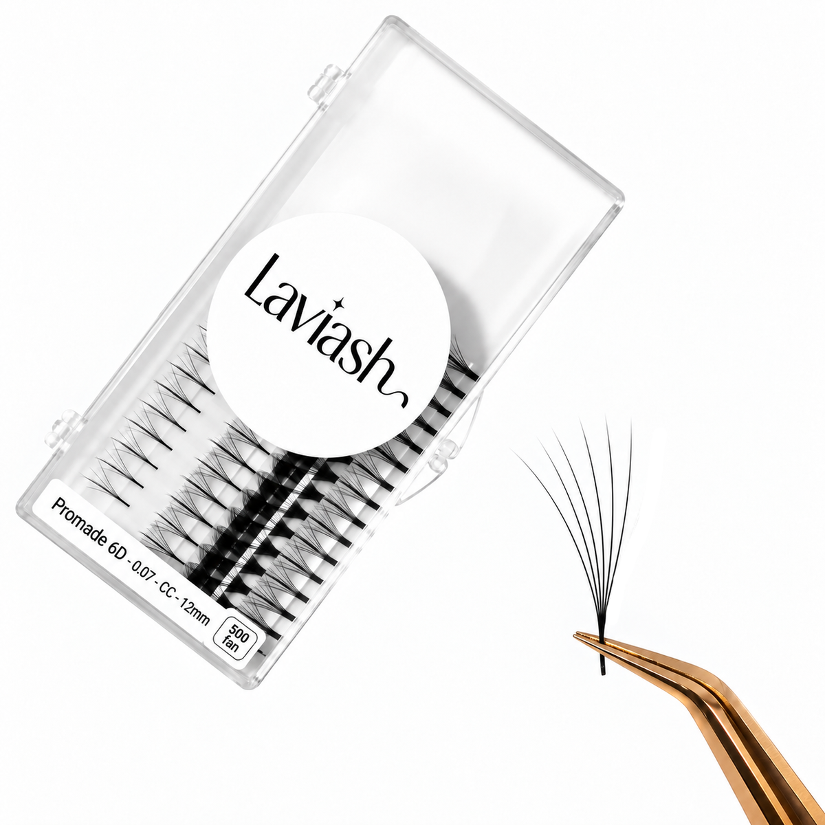 3D-8D Ultra-speed Promade fans 500 FANS Promade Natural Fans Eyelashes Extensions