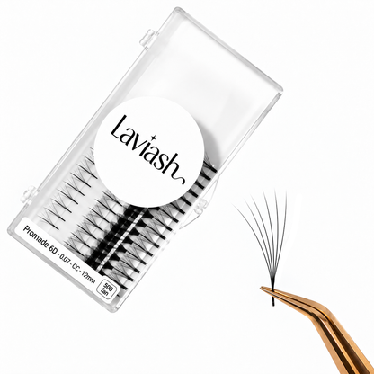 3D-8D Ultra-speed Promade fans 500 FANS Promade Natural Fans Eyelashes Extensions