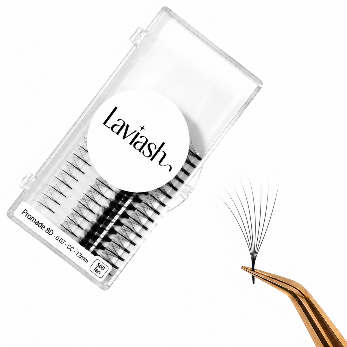 3D-8D Ultra-speed Promade fans 500 FANS Promade Natural Fans Eyelashes Extensions