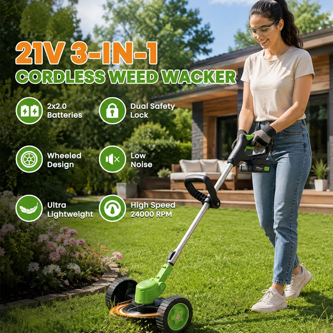 All-in-One Cordless Lawn Trimmer