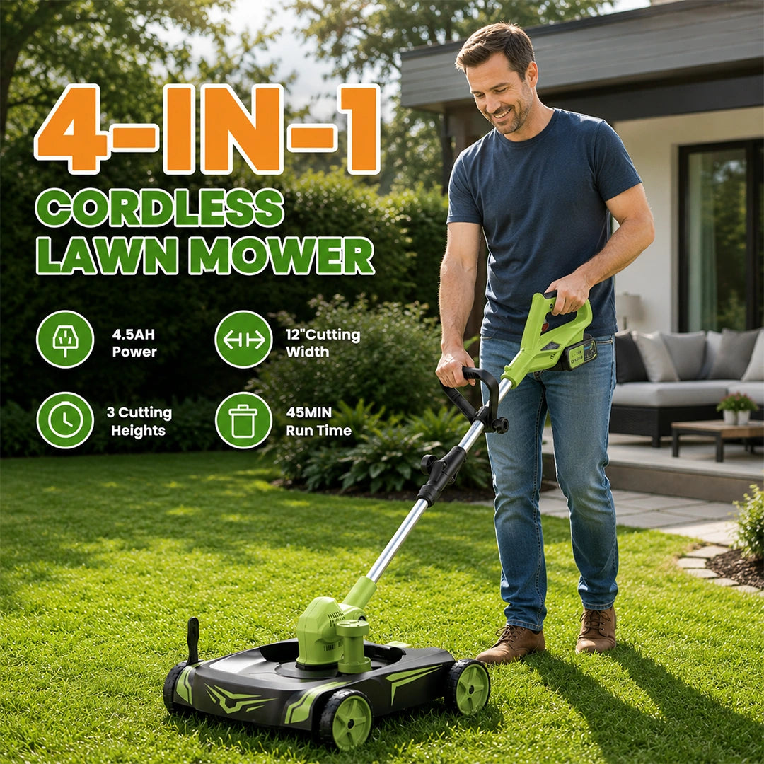 All-in-One Cordless Lawn Trimmer