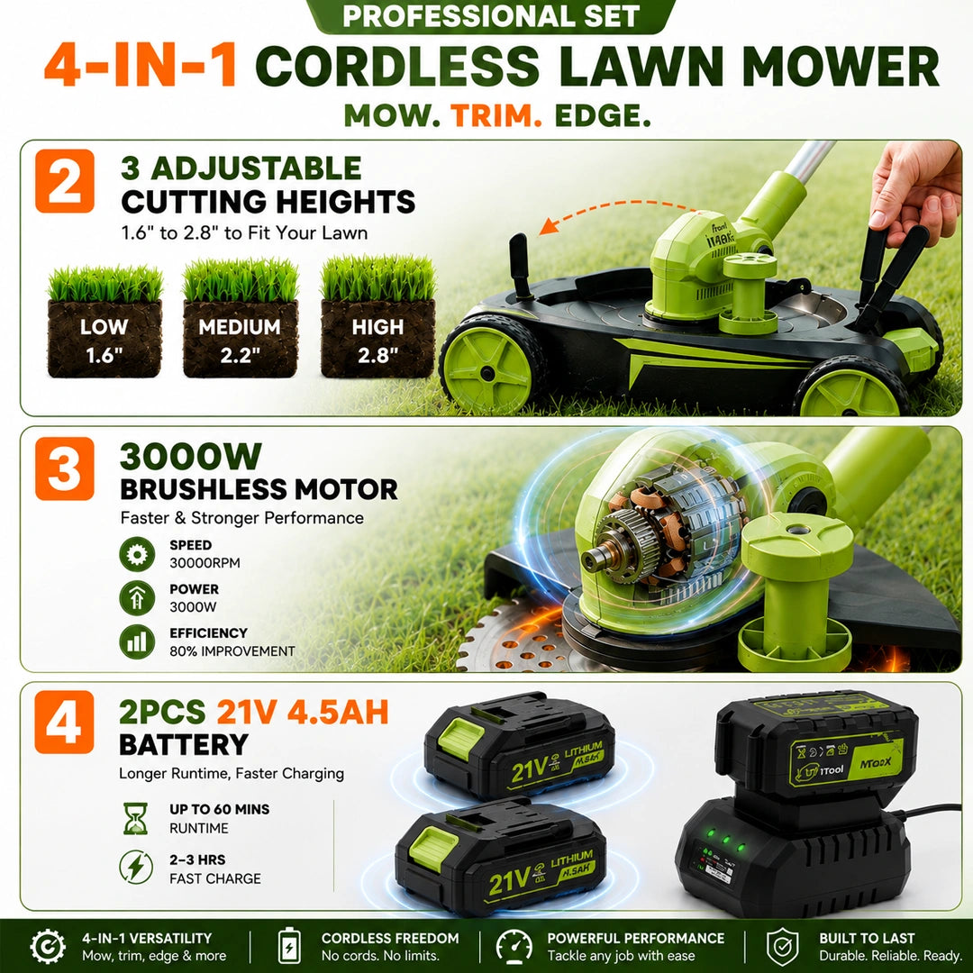 All-in-One Cordless Lawn Trimmer