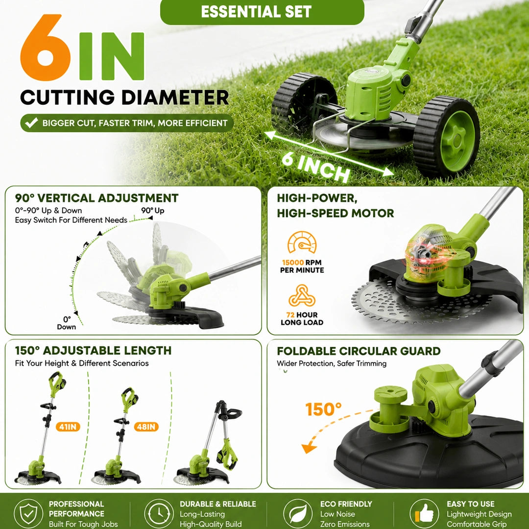 All-in-One Cordless Lawn Trimmer