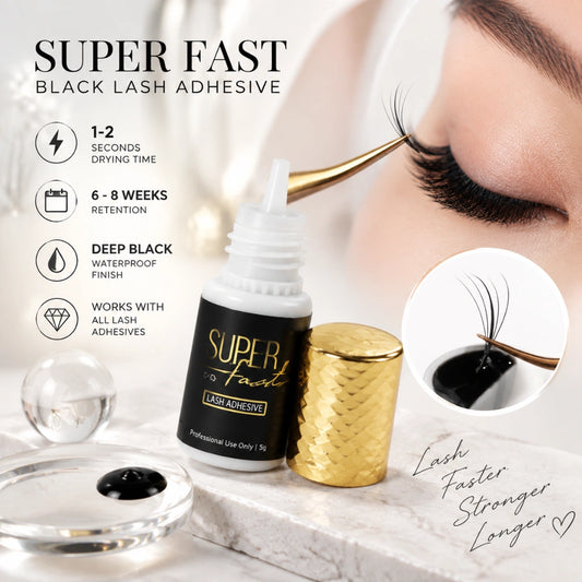 Super Fast Black Lash Glue – 0.18 oz | 1–2 Sec