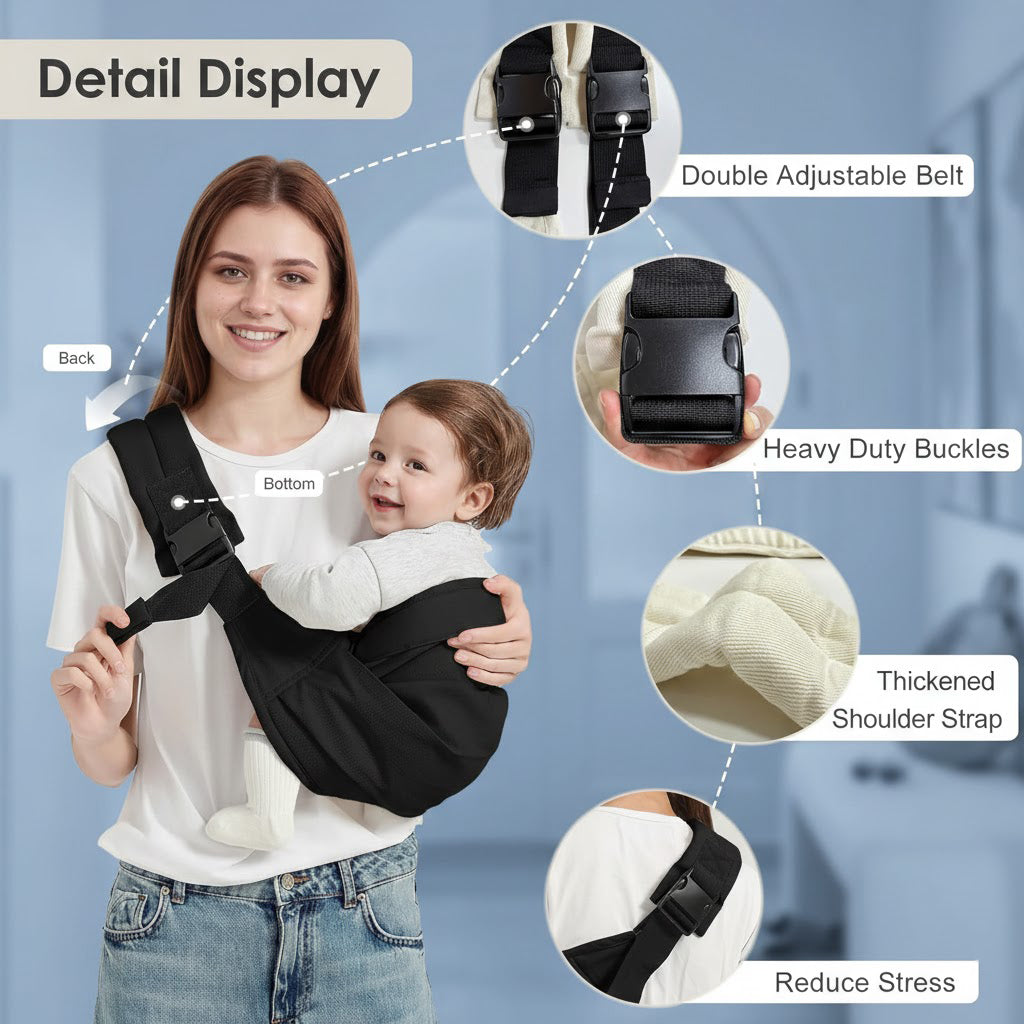 Ergonomic Baby Sling - Hands-Free, Pain-Free Carrier